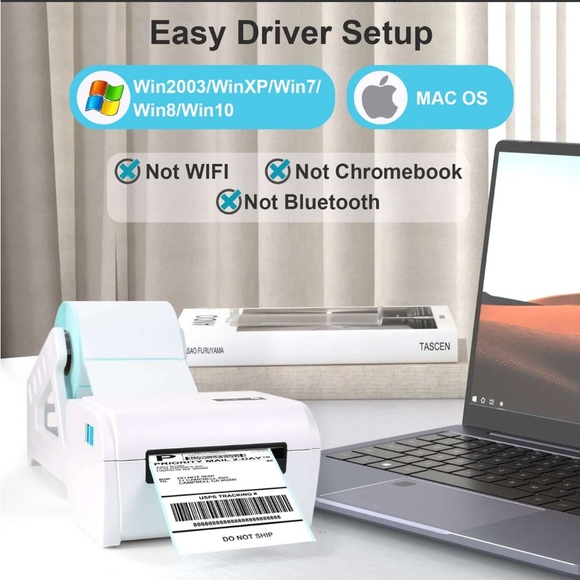 (02) NUCOUN Desktop Thermal Label Printer - USB connection - Picture 2 of 10